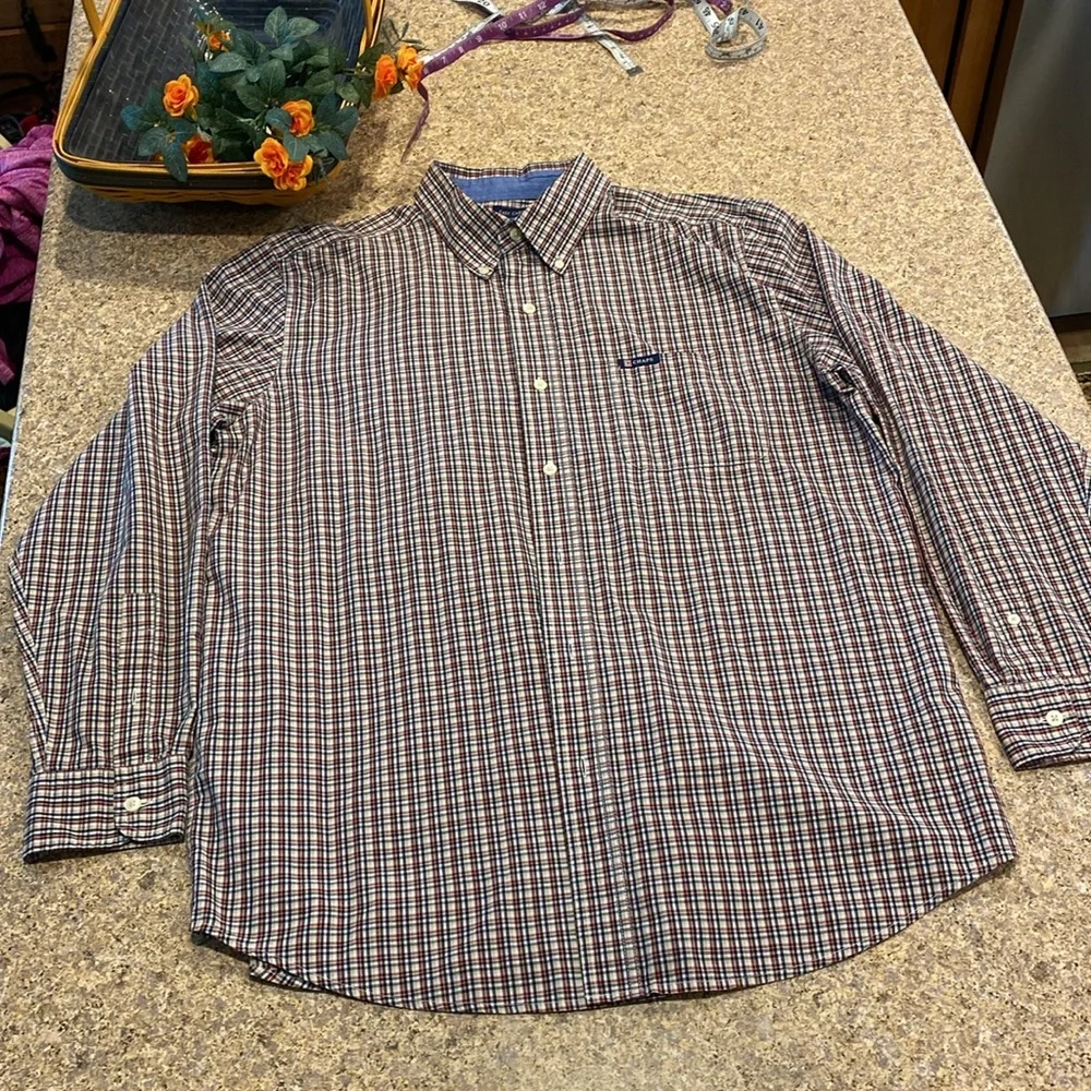 Chaps Long Sleeve Button Down Shirt Large Easy Care - Picture 6 of 13